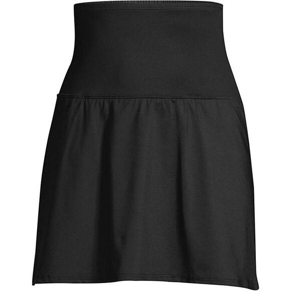Lands End Black Tummy Control High Waisted Swim Skirt Sz.14 - Picture 4 of 12